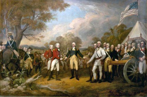 Overgivelse Av General Burgoyne_small.etter overgivelsen Av Den Britiske generalen John Burgoyne ved Saratoga, NY i Saratoga, NEW york, new york, new york, New york, New york, New york, New york, New york, New york, New york, new york, new york, new york, new york, new york, new york, new york, new york, new york, new york, new york, new york, new york, new york, new york, new york, new york, new york, new york, new york, new york, new york, new york, new york, new york, new york, new york, new york, new york, new york, new york, New york, New york, New york, New york, New york, New york, New york, New york, New york, New york, New york, New york, New york, New york, New york, New york, New york, New york, New york, New york, New york, New york, New york, New york, New york, New york, New york, New york, New york, New york, New york, New york, New york, New york, New york.1777 bestemte britene seg for å endre sin strategi og åpne en offensiv kampanje i sørstatene. Håpet var å trekke Lojalistisk støtte og effektivt kutte Sør Fra Nord. Britene hadde noen innledende suksess, men slagene I Sør raskt erodert hva gevinster Britene hadde gjort. Bitter, partisan krigføring brøt ut blant Lojalistiske og Patriotiske borgere. Innføringen Av Frankrike i krigen i 1778 bidro også til endringen I Britisk strategi. Den franske marinen truet De Britiske handelskoloniene i Karibia, og etterlot Parlamentet ikke noe annet valg enn å omdirigere sårt tiltrengte militære forsterkninger til Karibia. I 1781 ble Britene strukket farlig tynn I Nord-Amerika: en motvillig britisk kommandant holdt opp I New York Citys sentrale kommandopost, Og General Charles, Lord Cornwallis som gikk tom for gass i Carolinas, hjalp ikke med å smuldre støtte blant Kong George IIIS ministre i Parlamentet. Hadde Yorktown ikke endt i nederlag, hvem vet om Britene kunne ha rallied, omgruppert og slått et dødelig slag mot Det Amerikanske opprøret? På det tidspunktet virket det som om den eneste personen som trodde En Britisk seier var mulig, var kongen selv.