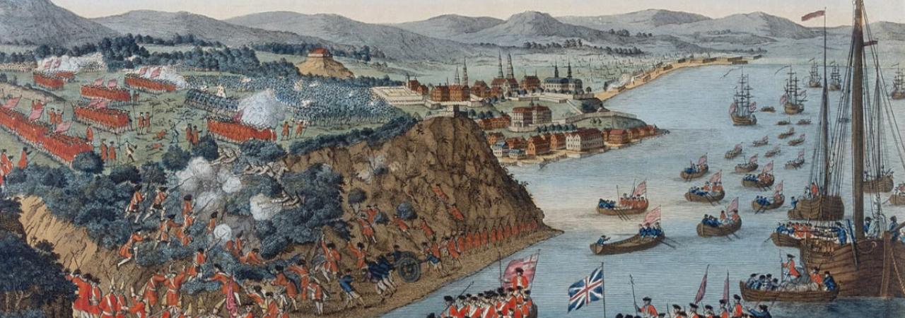 British soldiers land at Quebec