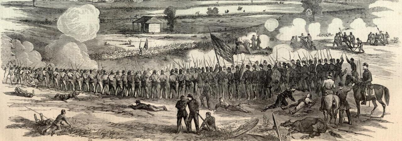 Harper's Weekly image of Battle of Perryville (Civil War, Kentucky, USA) from November 1, 1862.