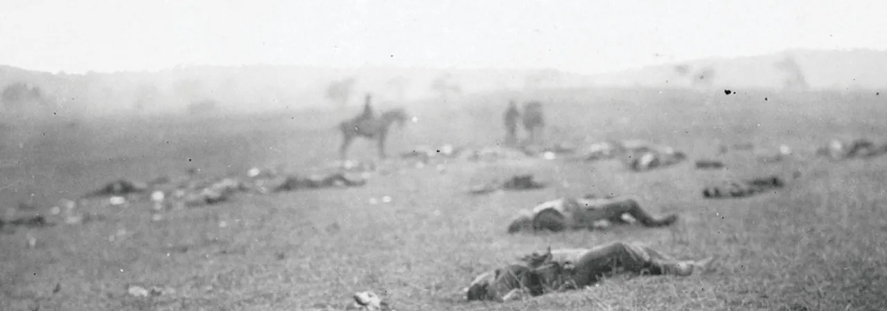 Union dead after the Battle of Gettysburg, Gettysburg, Pa., 1863. Photo by Alexander Gardner.