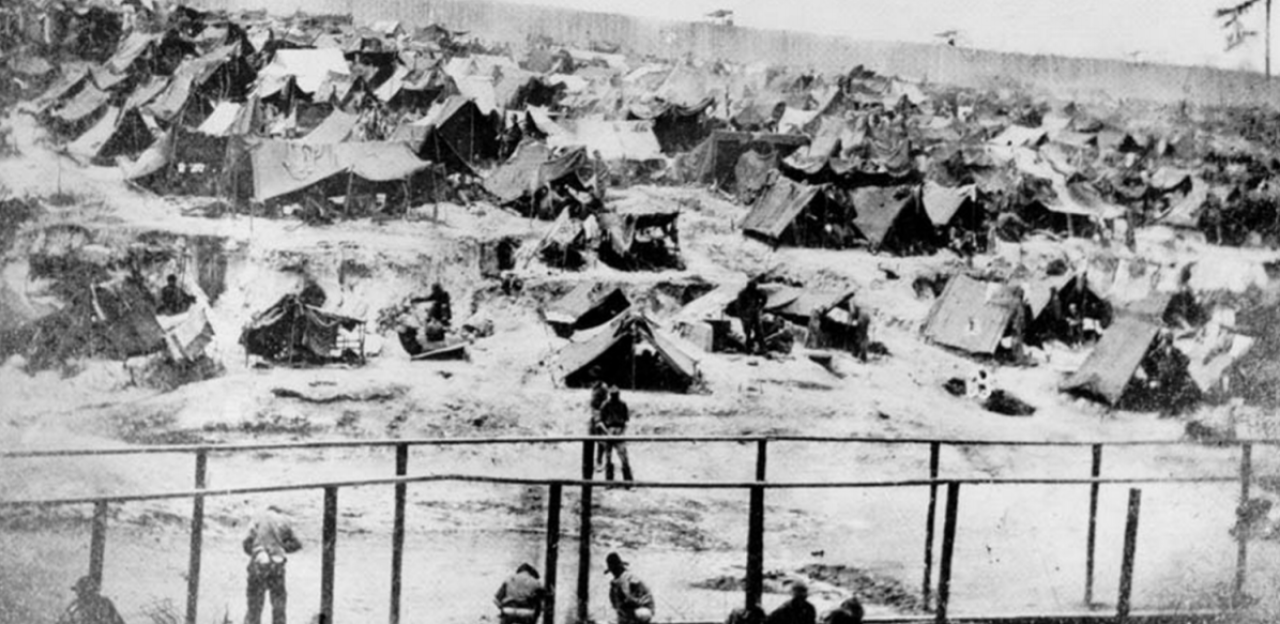 Andersonville Prison (looking southeast from the sinks), 1864