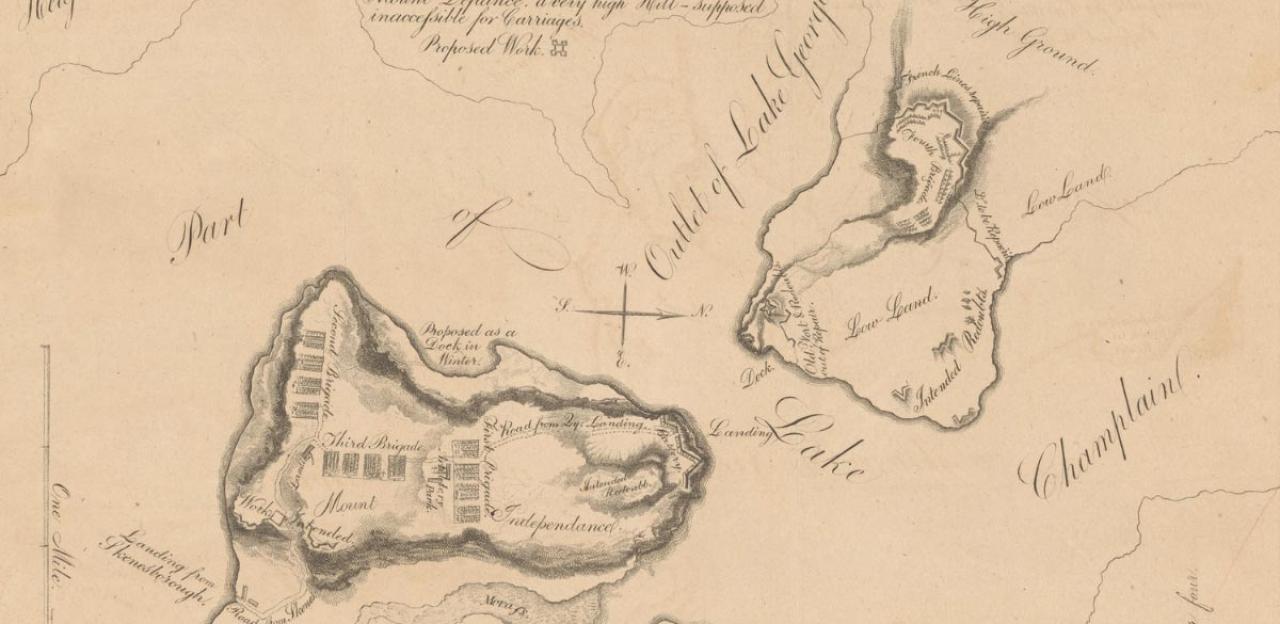 A map of Fort Ticonderoga