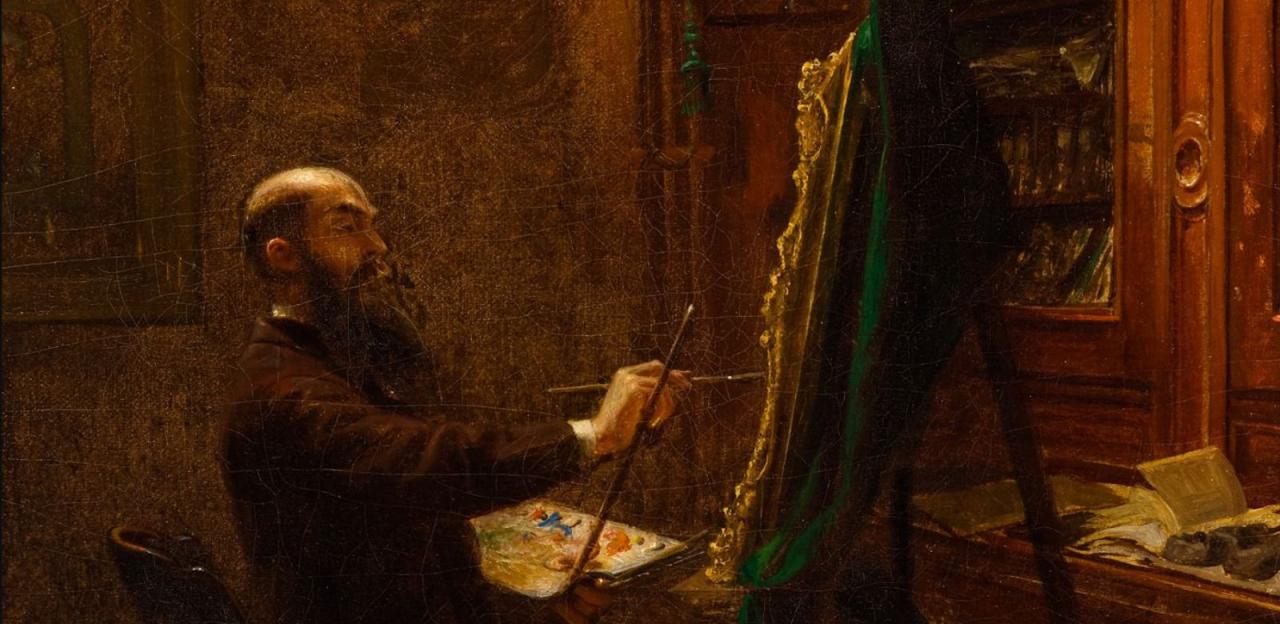 Worthington Whittredge in His Tenth Street Studio (1865), Emanuel Leutze