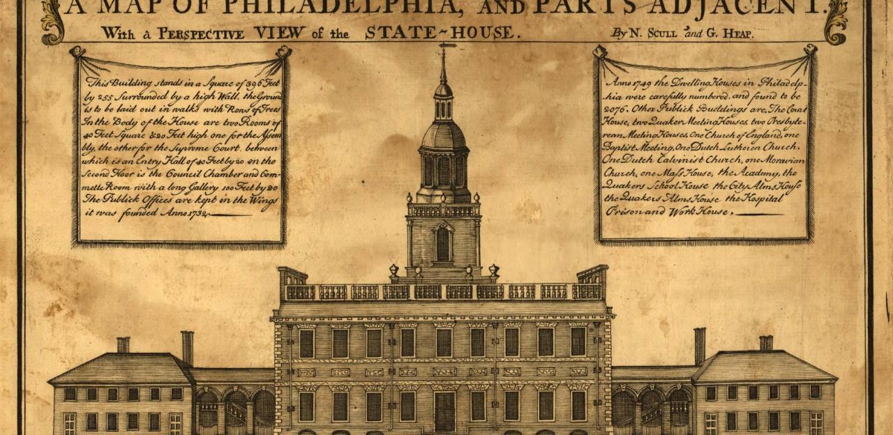 A Map of Philadelphia and Parts Adjacent, Independence Hall Detail