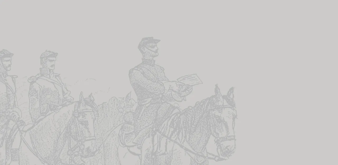 This is a sketch of three Union soldiers traveling by horseback.