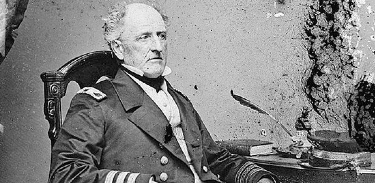 Photograph of Captain Franklin Buchanan, USN by Matthew Brady circa 1855-1861