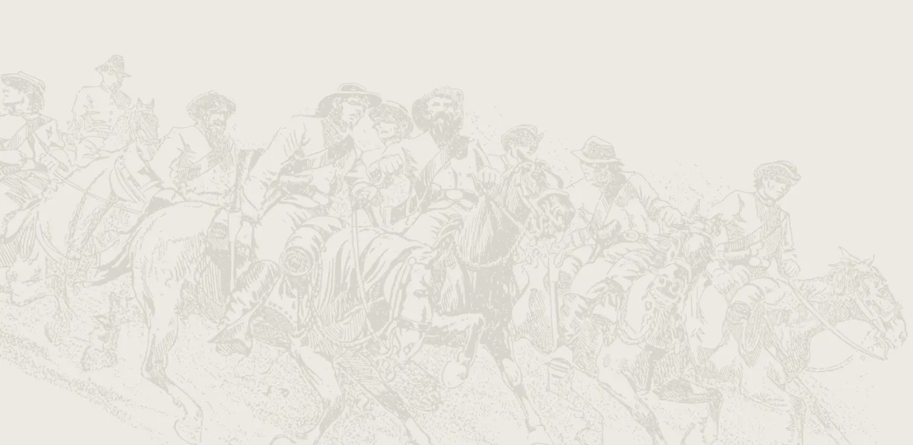 This is a sketch of a Civil War era cavalry.