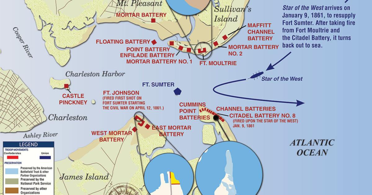 Charleston Harbor Defenses | Apr 1861 | American Battlefield Trust