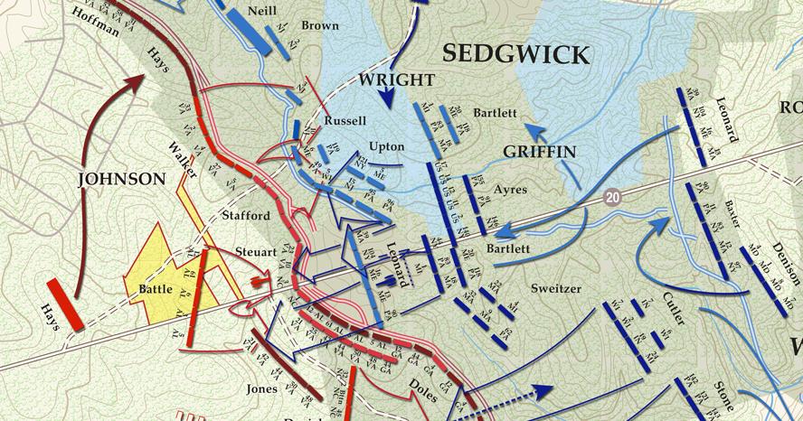 Battle Of The Wilderness Civil War Map