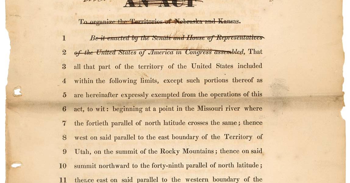 The Kansas-Nebraska Act  American Battlefield Trust