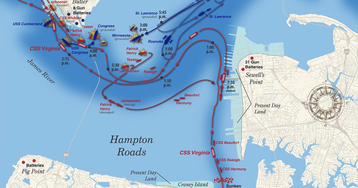 Battle of Hampton Roads Maps American Battlefield Trust