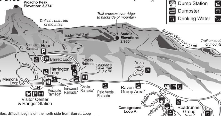 Picacho Peak Trail Map Picacho Peak State Park | American Battlefield Trust