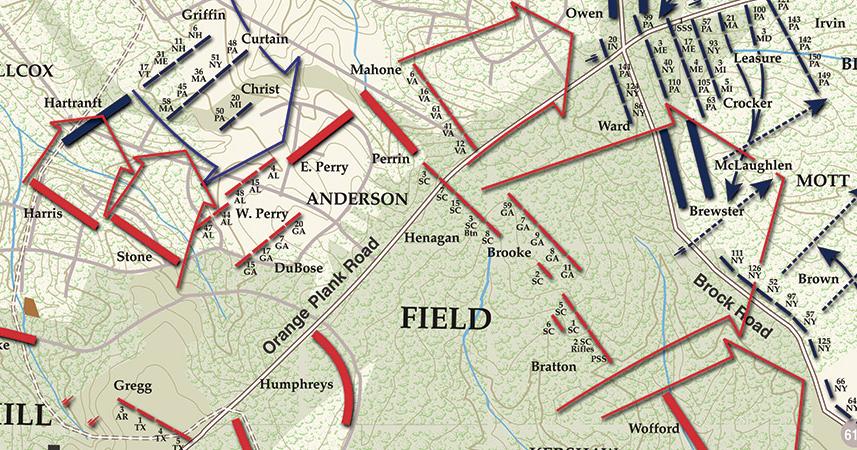 battle of the wilderness civil war map
