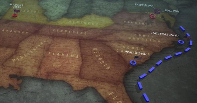 Civil War Battlefields Map