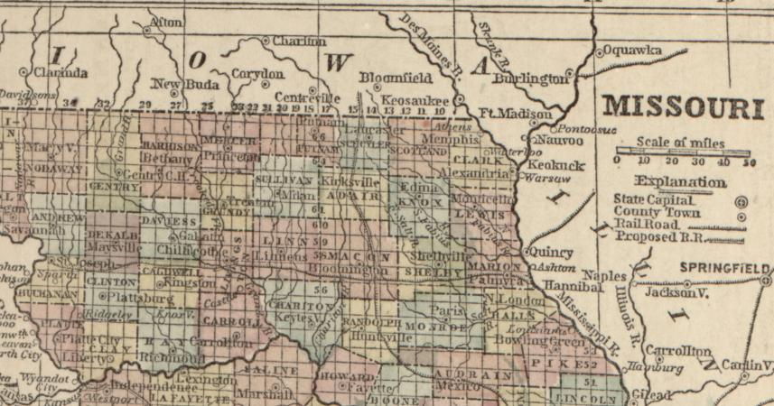 Historical Map of Missouri | American Battlefield Trust