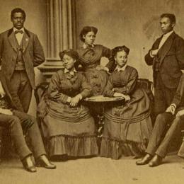 Carte-de-visite of the original Fisk Jubilee Singers