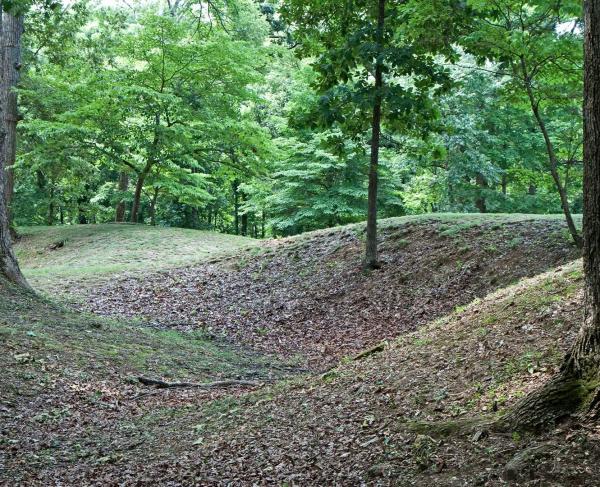 Union earthworks at Fort Hill, Waverly, Tenn.