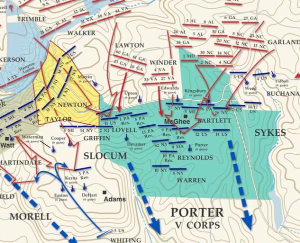 Seven Days Battle Civil War Map