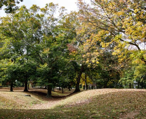 Landscape view at Red Bank Battlefield Park in New Jersey