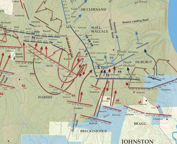 Battle Of Shiloh Map