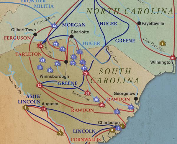 Major Battles of the Southern Campaign | 1776 - 1781 (June 2020)