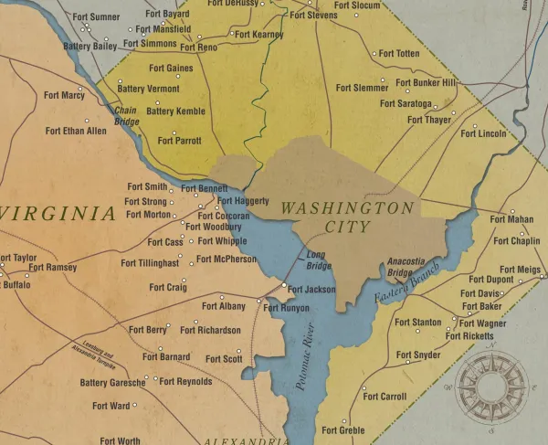 Washington City: Defenses Surrounding the City (March 2020)