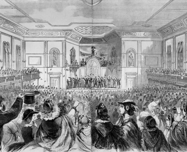 Mass meeting endorsing the call for secession, Charleston, South Carolina.