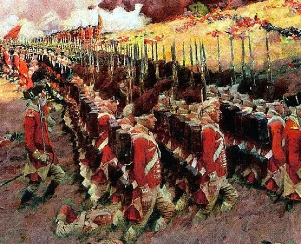 This is a painting depicting the Battle of Bunker Hill.
