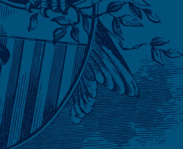 Sketch of an eagle bearing a shield