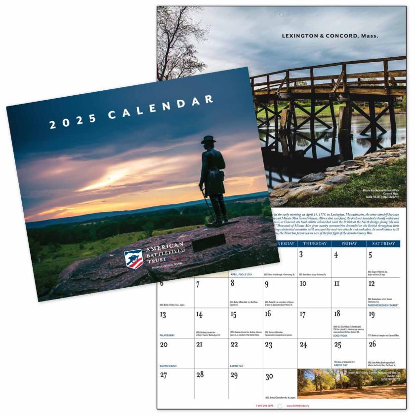 2025 American Battlefield Trust Calendar