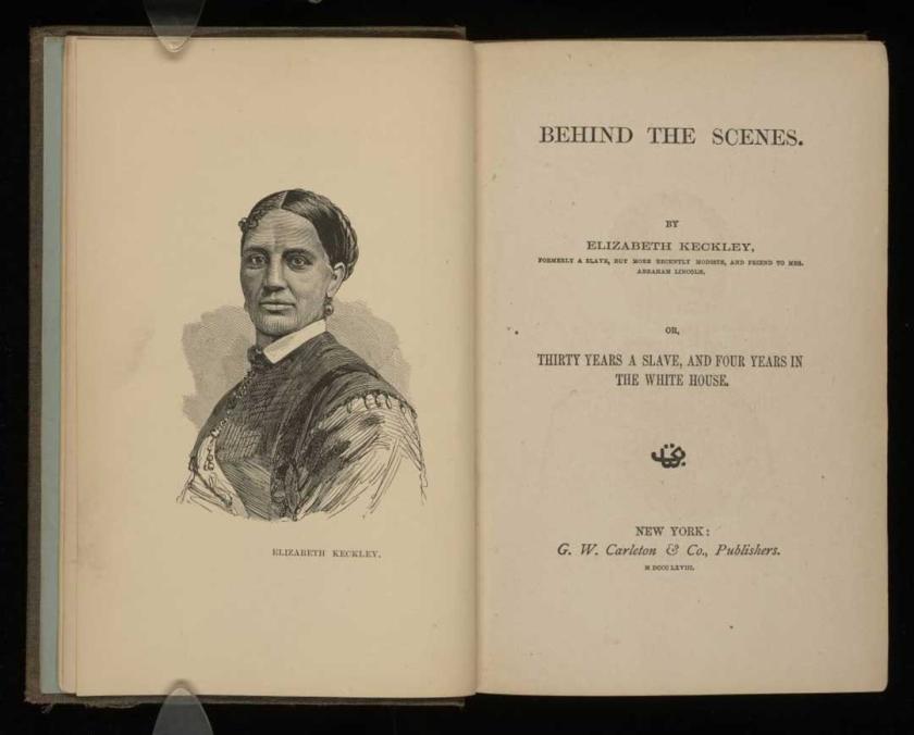 The title page of Elizabeth Keckley's Memoir