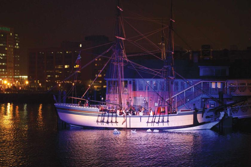 Tea Party Reenactment at Boston Tea Party Ships & Museum at Griffin’s Wharf