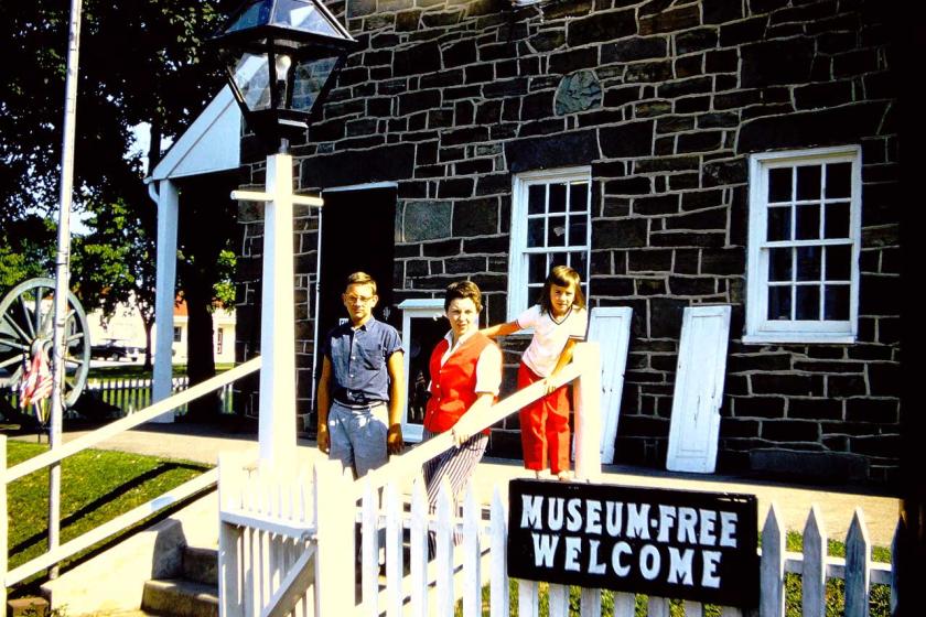 Christine Wynd and her family at Gettysburg in 1956