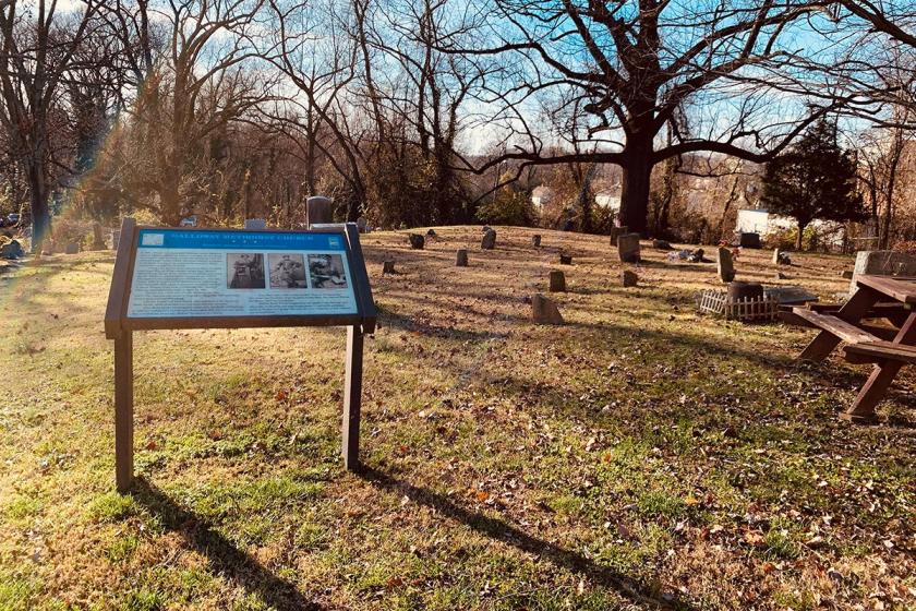 The historic cemetery at Galloway Methodist Church