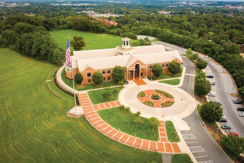 The National Civil War Museum in Harrisburg, Pennsylvania from above