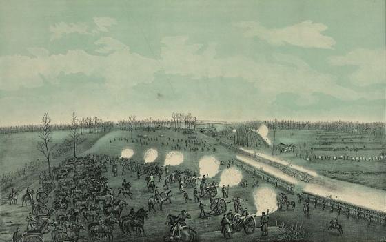 Battle of Stones River. Courtesy of the Library of Congress.