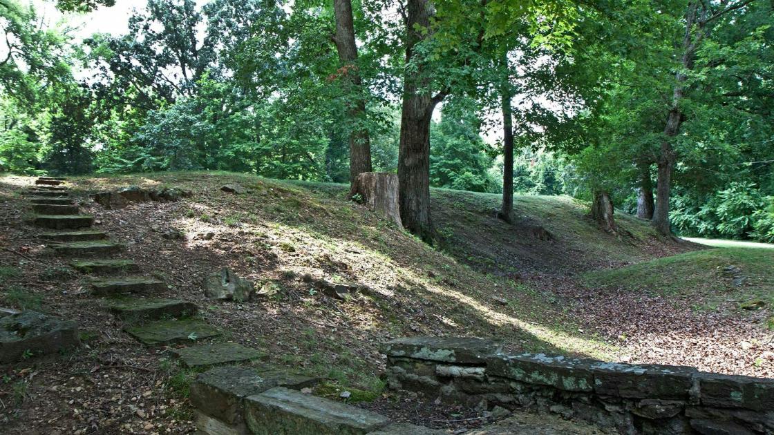 Union earthworks at Fort Hill, Waverly, Tenn.