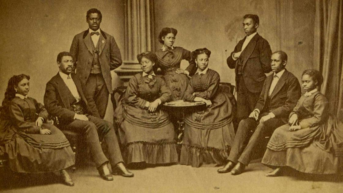 Carte-de-visite of the original Fisk Jubilee Singers