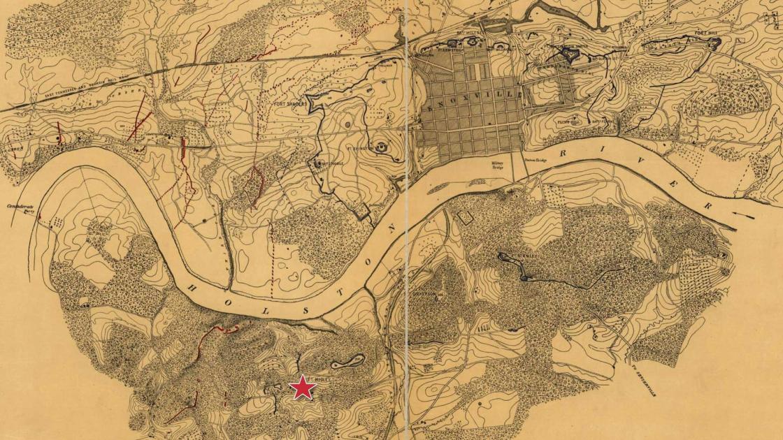 Topographical Map of the Approaches and Defenses of Knoxville