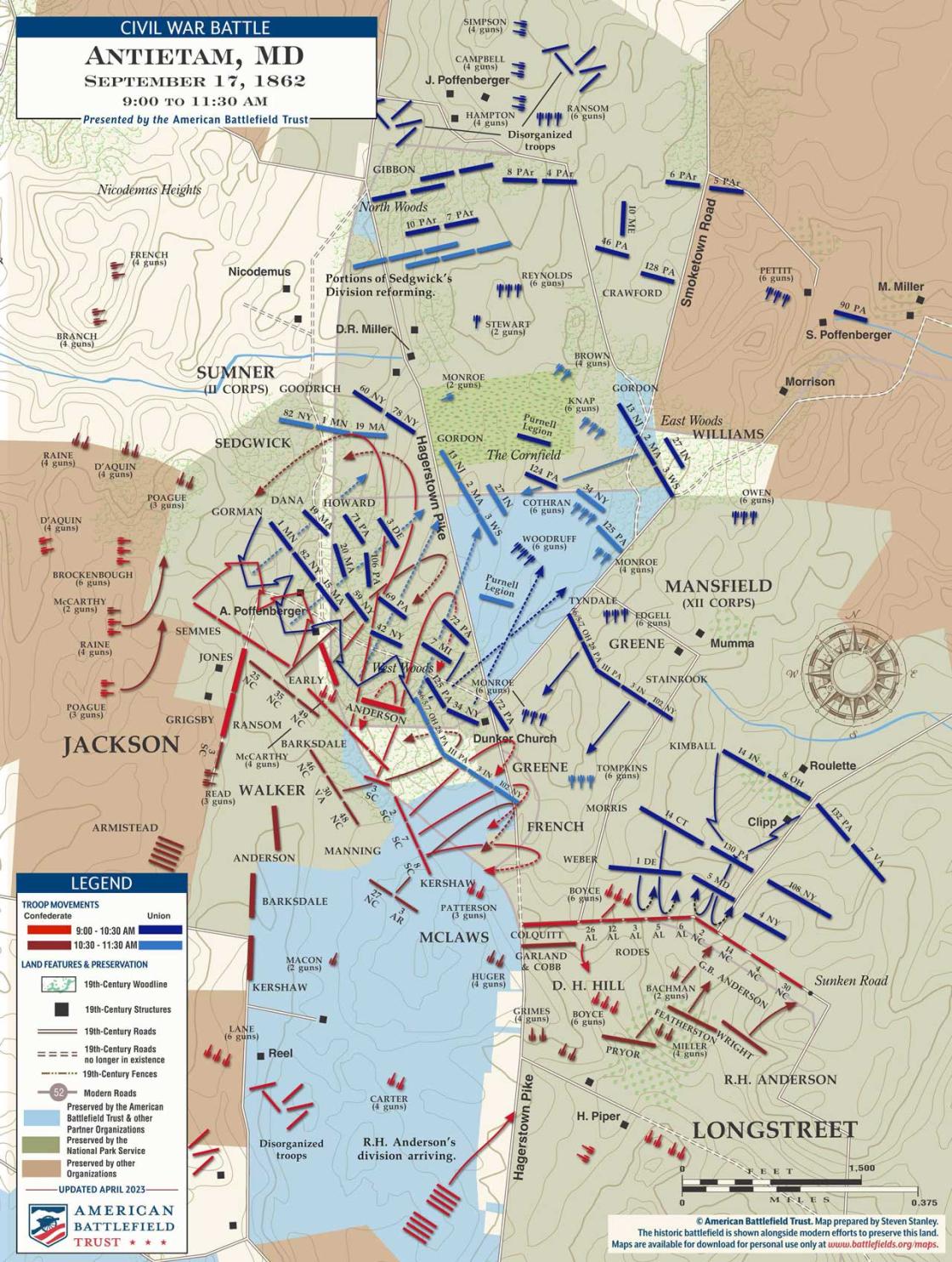 Battle Of Antietam Map