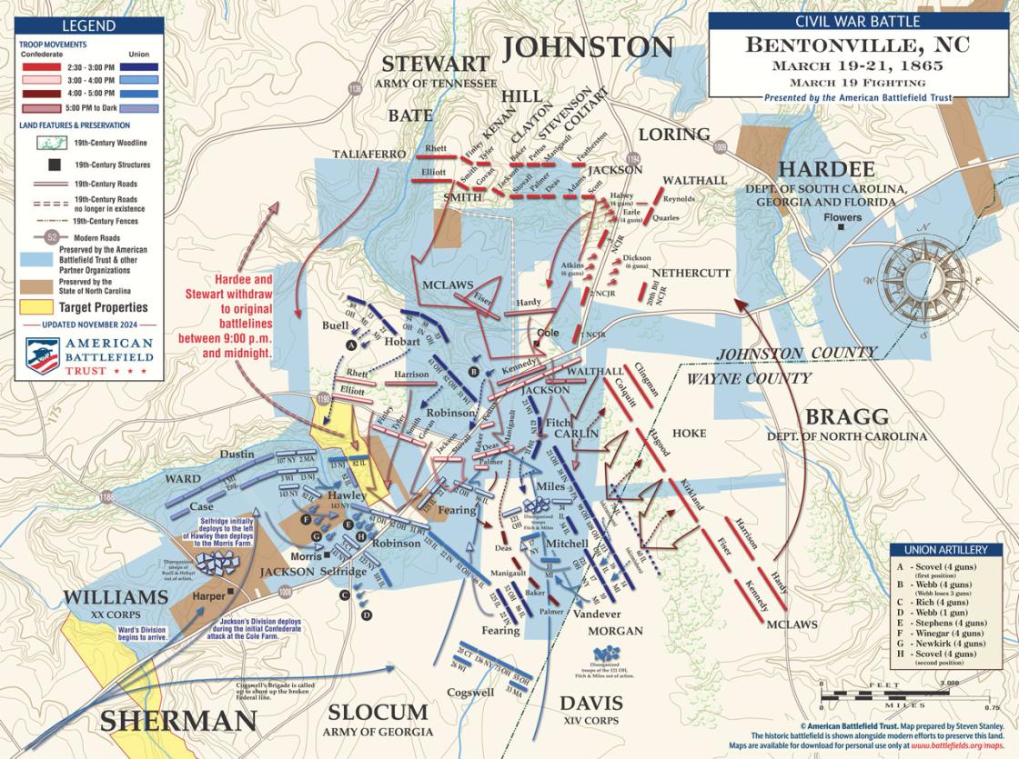 Bentonville | Mar 19, 1865 | Day One Fighting