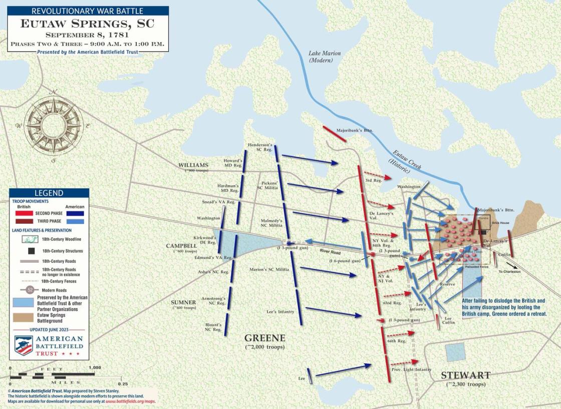 Eutaw Springs | Sep 8, 1781 | Phases Two & Three | American Battlefield ...