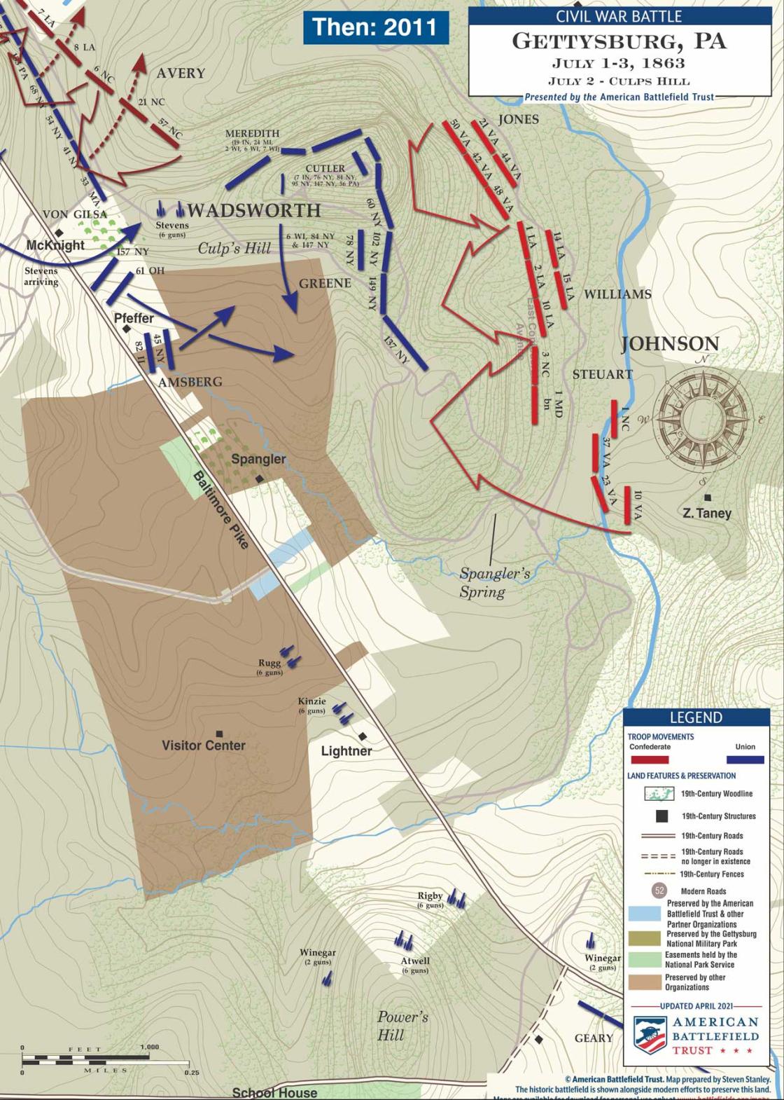 Gettysburg | Culp’s Hill | Now and Then | American Battlefield Trust