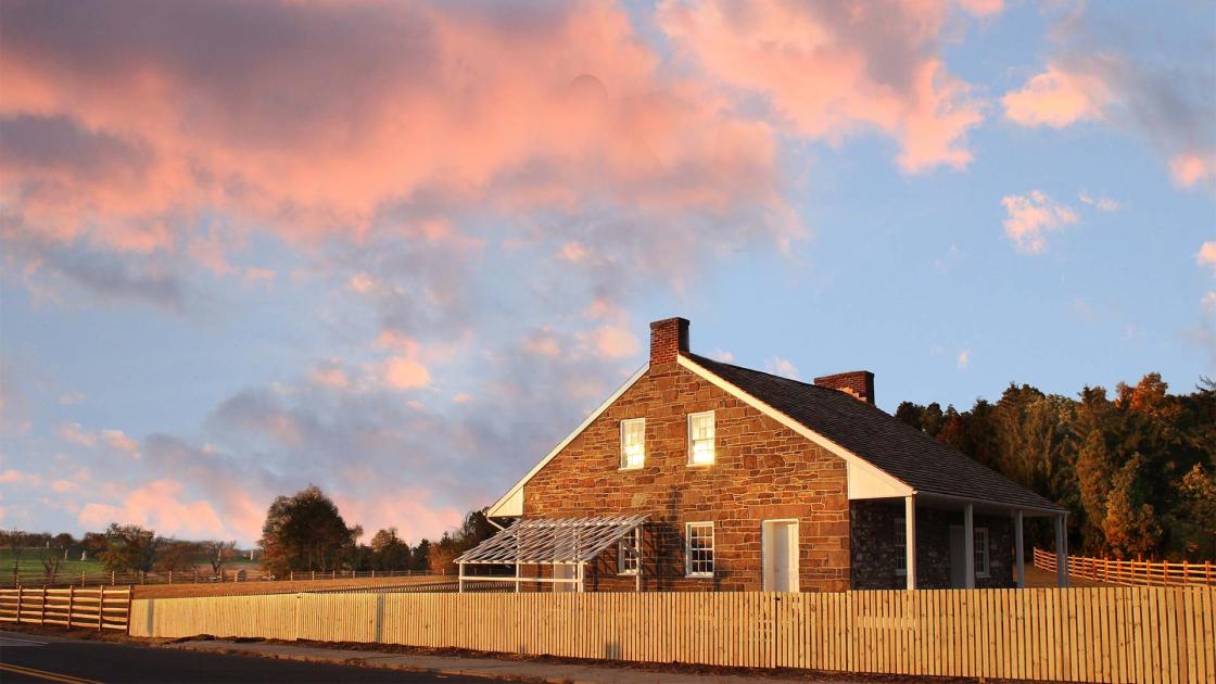 A recent photo of the stone home, known as the Mary Thompson House, at Gen. Robert E. Lee's Gettysburg headquarters.