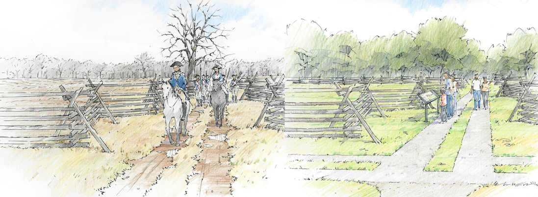 Historic and Recaptured Saw Mill Road at Princeton Battlefield