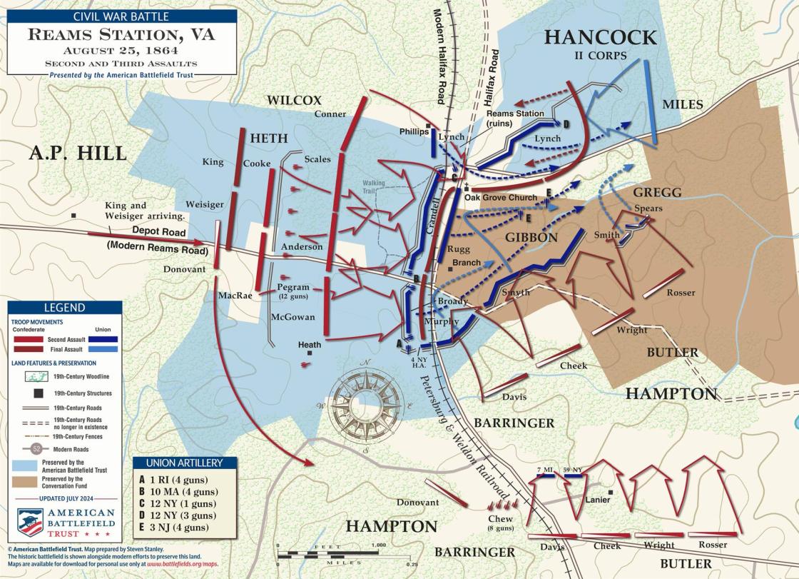 Reams Station | Second and Third Assaults | Aug 25, 1864