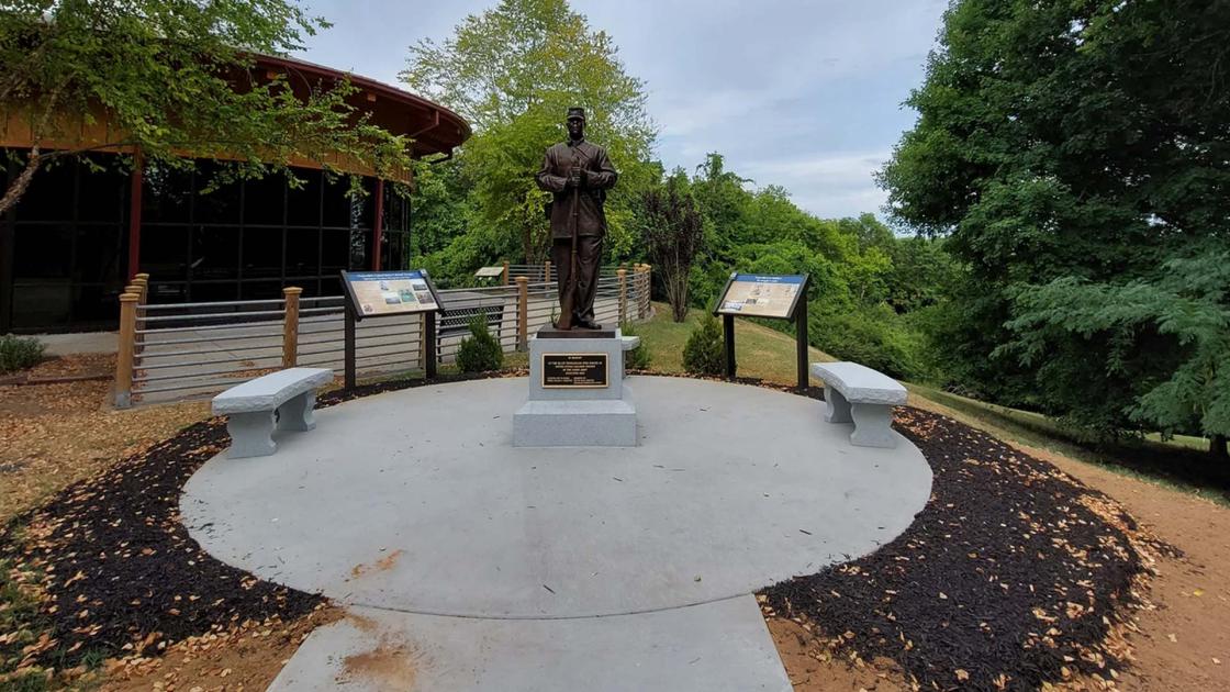 USCT Monument at Fort Defiance Civil War Park & Interpretive Center in Clarksville, Tenn.