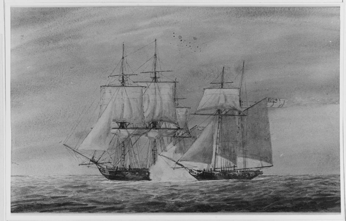 The American Clipper Rossie and the Princess Amelia, 16 September 1812.