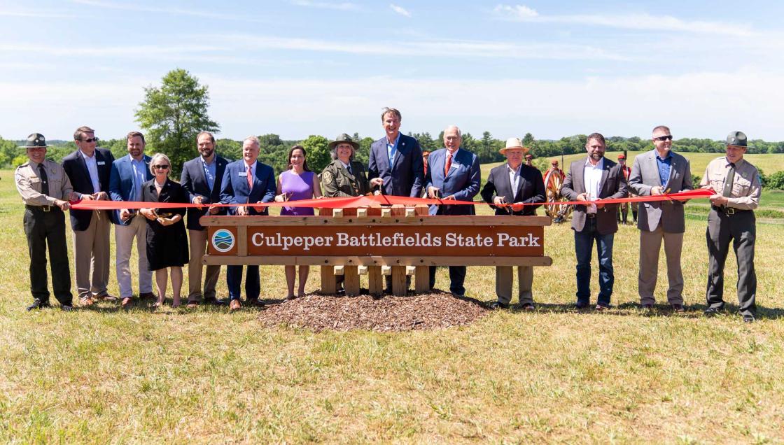 Virginia Governor Glenn Youngkin at Culpeper Battlefields State Park