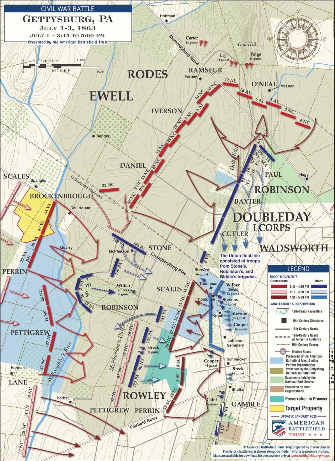 Gettysburg | July 1, 1863 | 3:45 to 5:00 pm